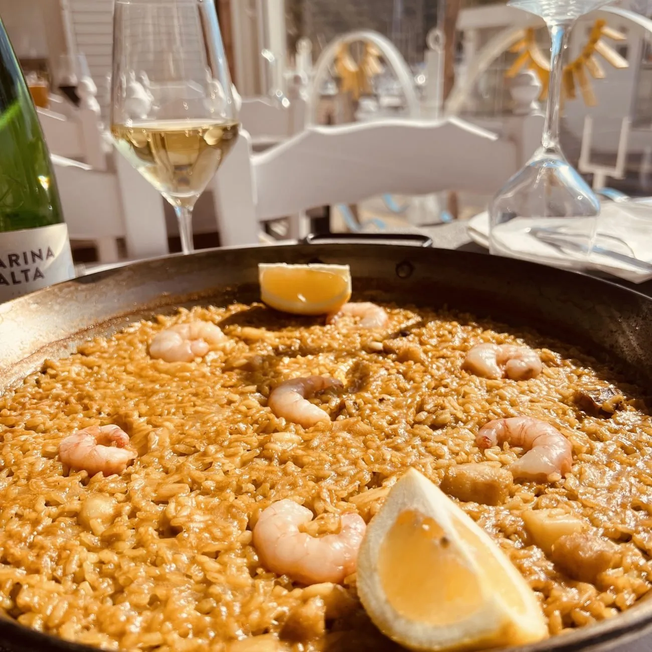 Arroces y pescado fresco en el puerto de Calp